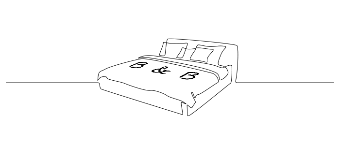 outline of bed